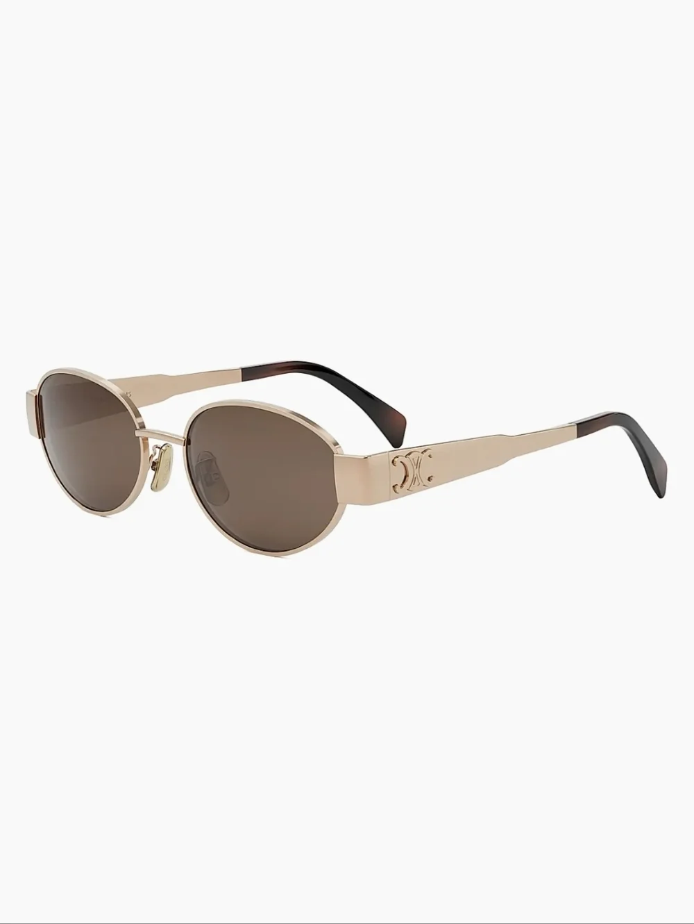 NEW! CELINE Metal Triomphe 54MM Oval Sunglasses GOLD HARDWARE - Picture 7 of 15